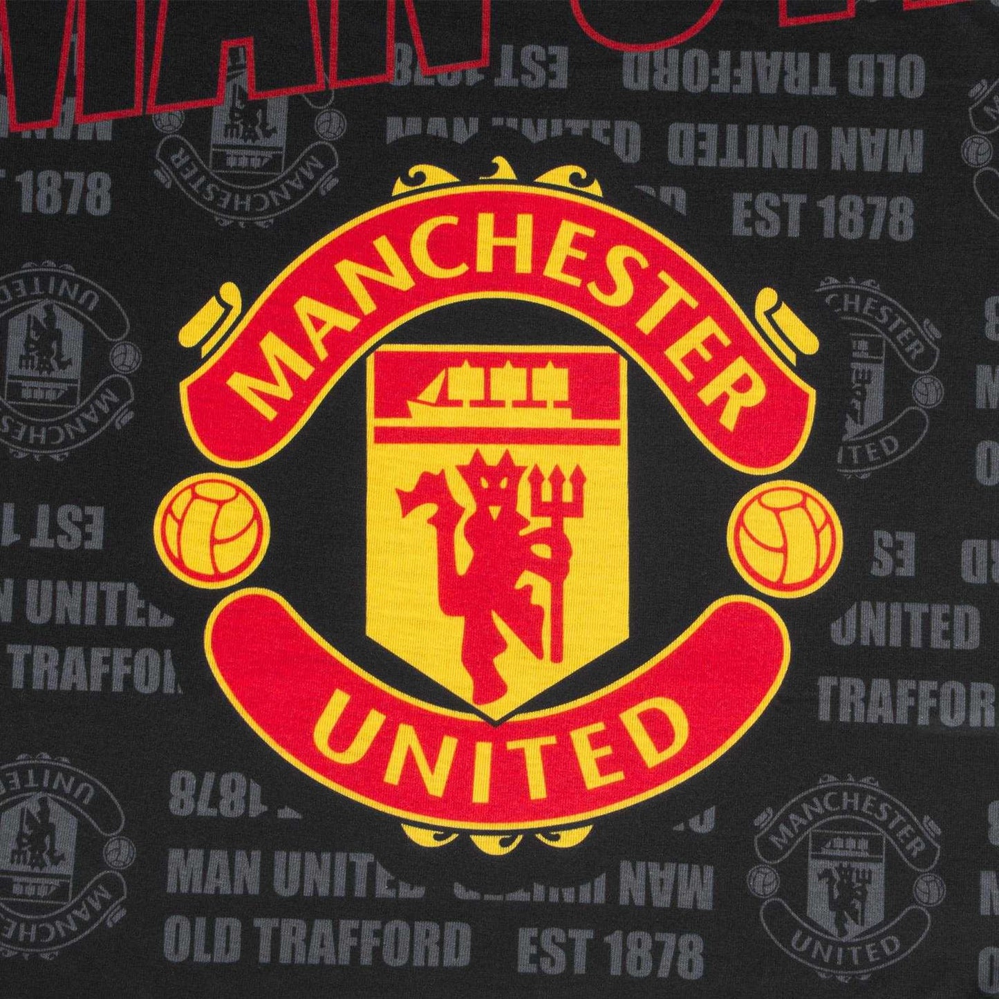 Black - Lifestyle - Manchester United FC Boys Short Pyjama Set