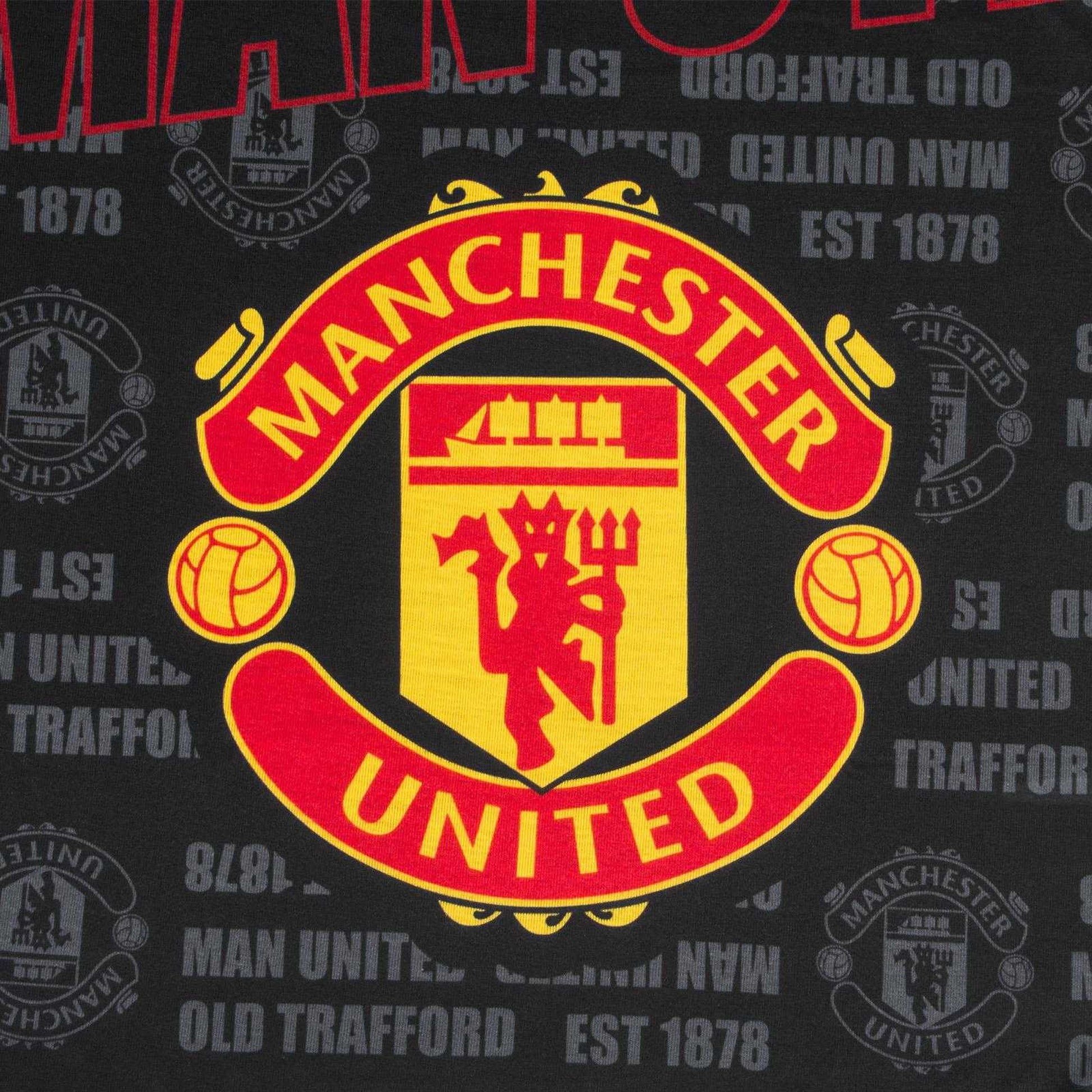 Black - Lifestyle - Manchester United FC Boys Short Pyjama Set