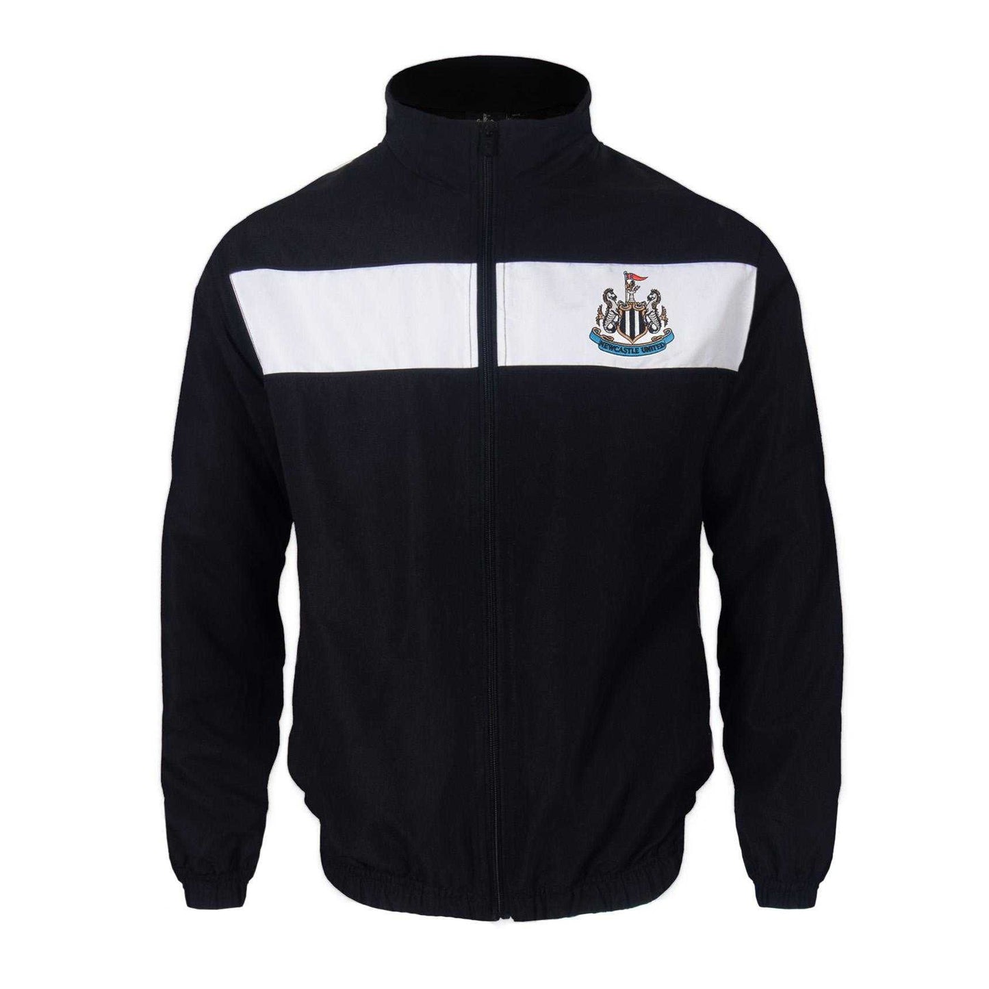 Black-White - Back - Newcastle United FC Mens Contrast Striped Tracksuit