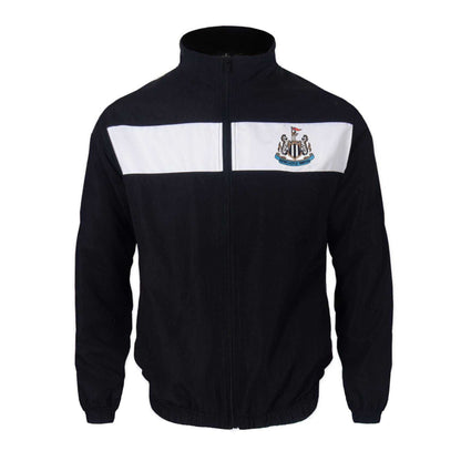 Black-White - Back - Newcastle United FC Mens Contrast Striped Tracksuit