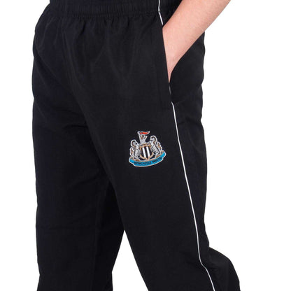 Black-White - Pack Shot - Newcastle United FC Mens Contrast Striped Tracksuit