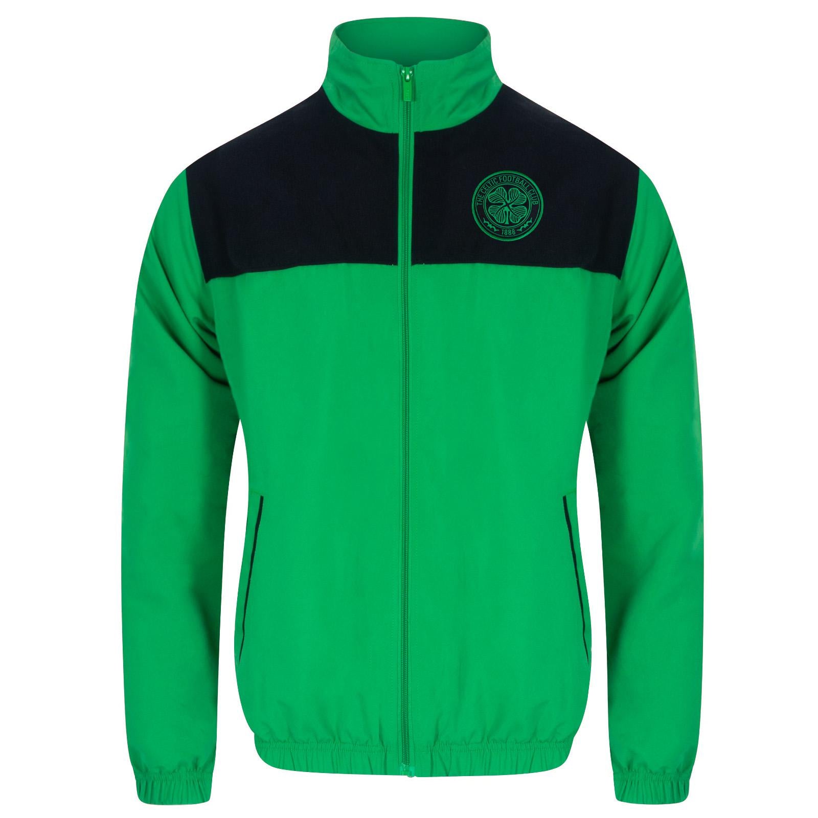 Black-Green - Back - Celtic FC Mens Two Tone Tracksuit
