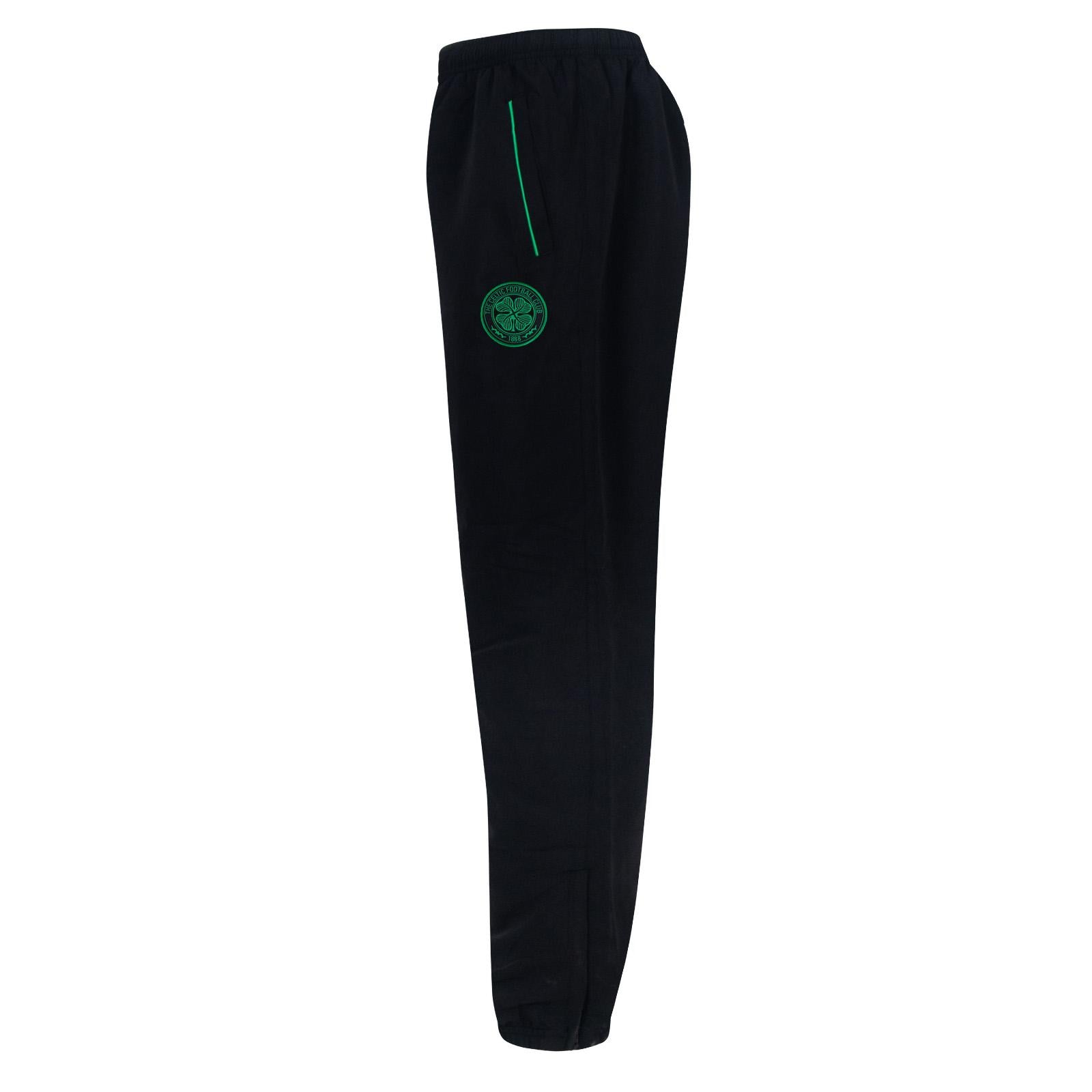 Black-Green - Side - Celtic FC Mens Two Tone Tracksuit