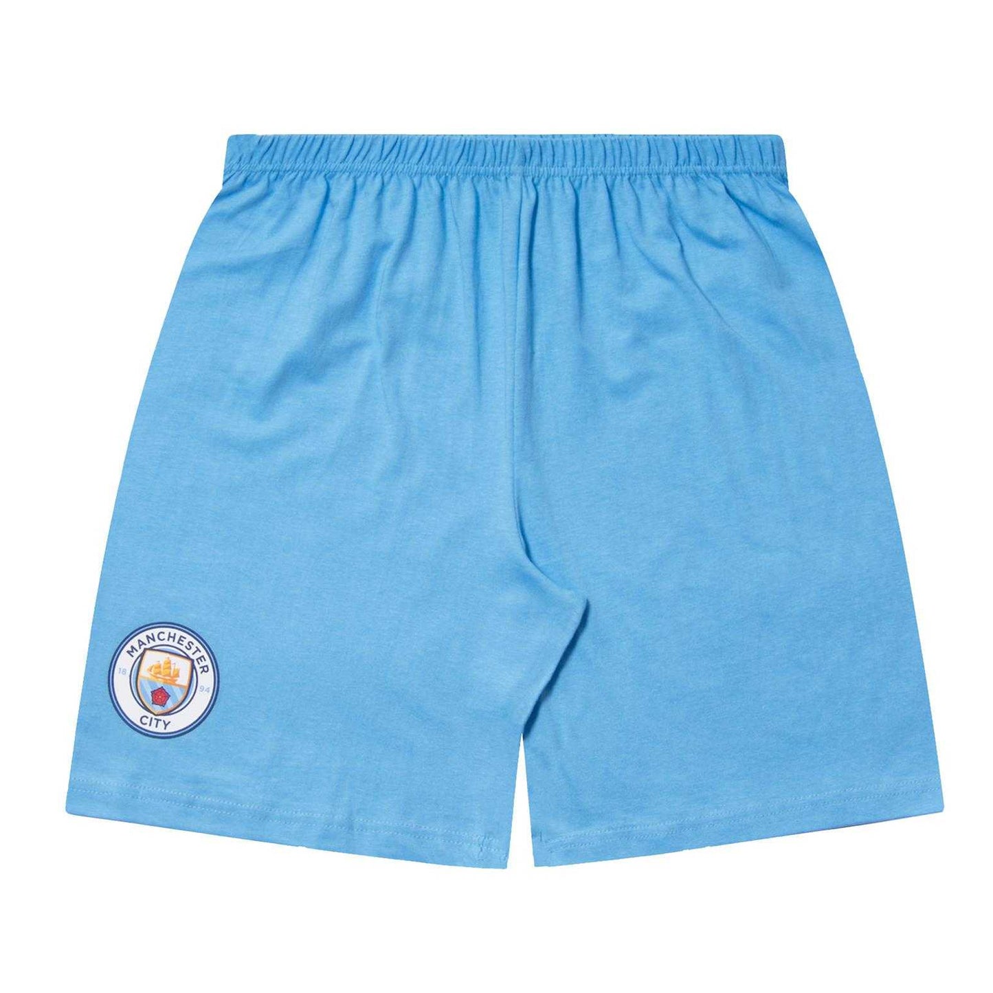 Navy Blue - Side - Manchester City FC Boys Sublimated Short Pyjama Set