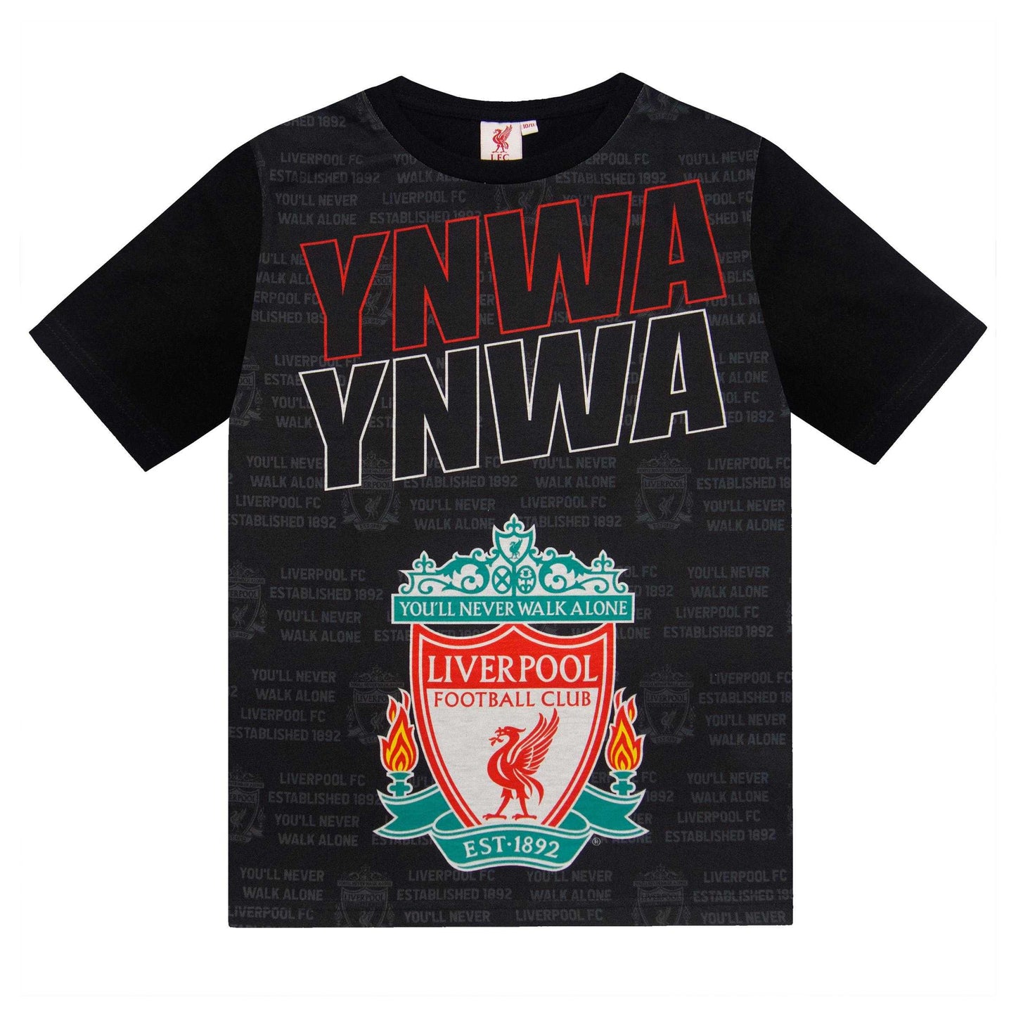 Black - Back - Liverpool FC Boys Short Pyjama Set