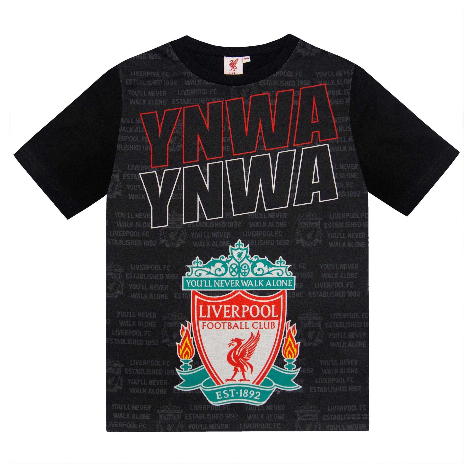 Black - Back - Liverpool FC Boys Short Pyjama Set