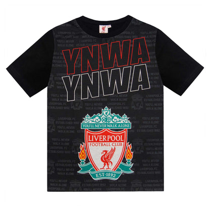 Black - Back - Liverpool FC Boys Short Pyjama Set
