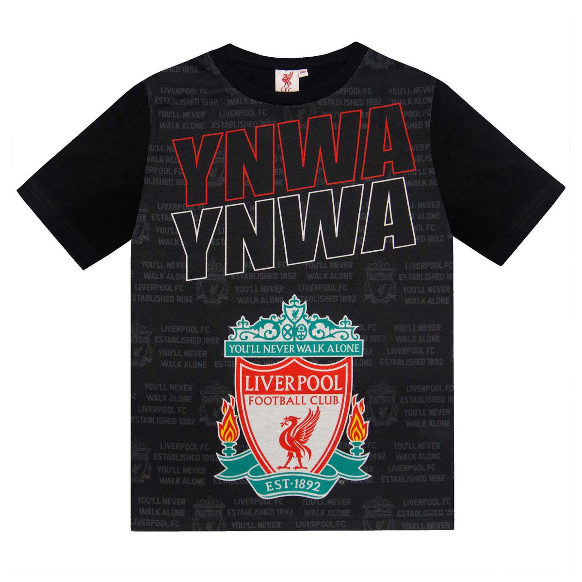 Black - Back - Liverpool FC Boys Short Pyjama Set