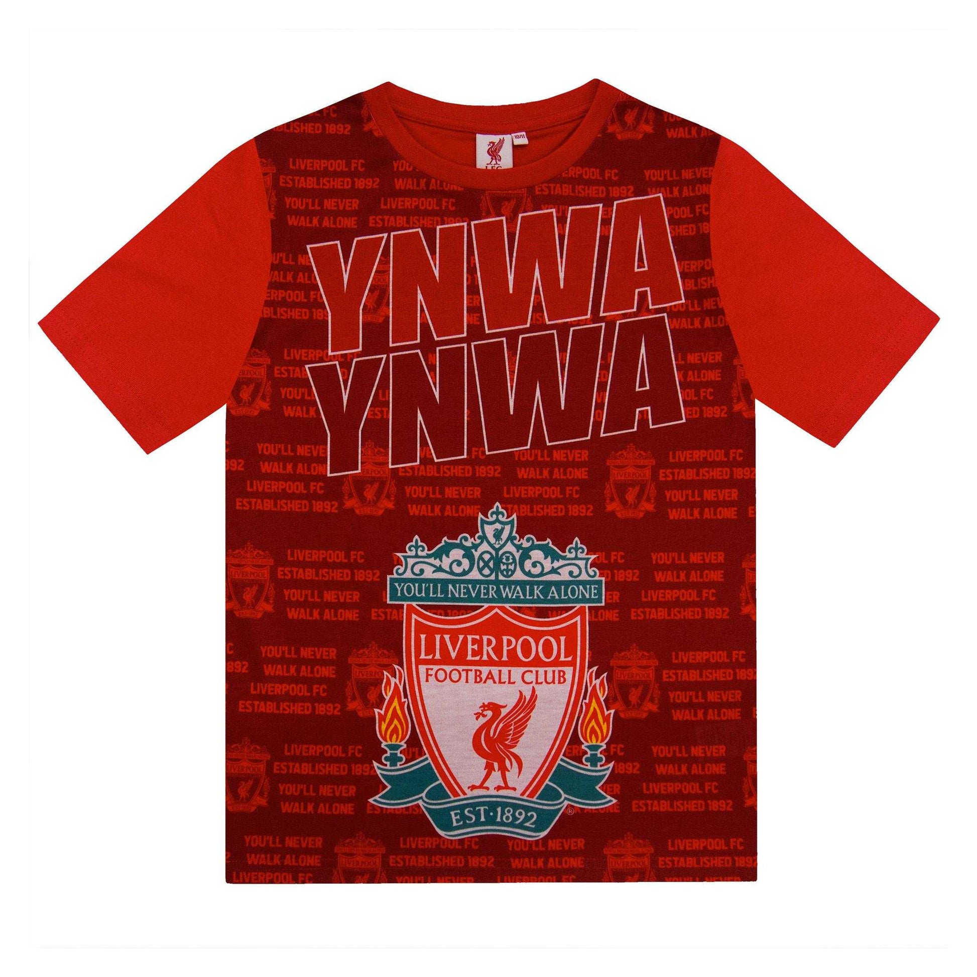 Red - Back - Liverpool FC Boys Short Pyjama Set