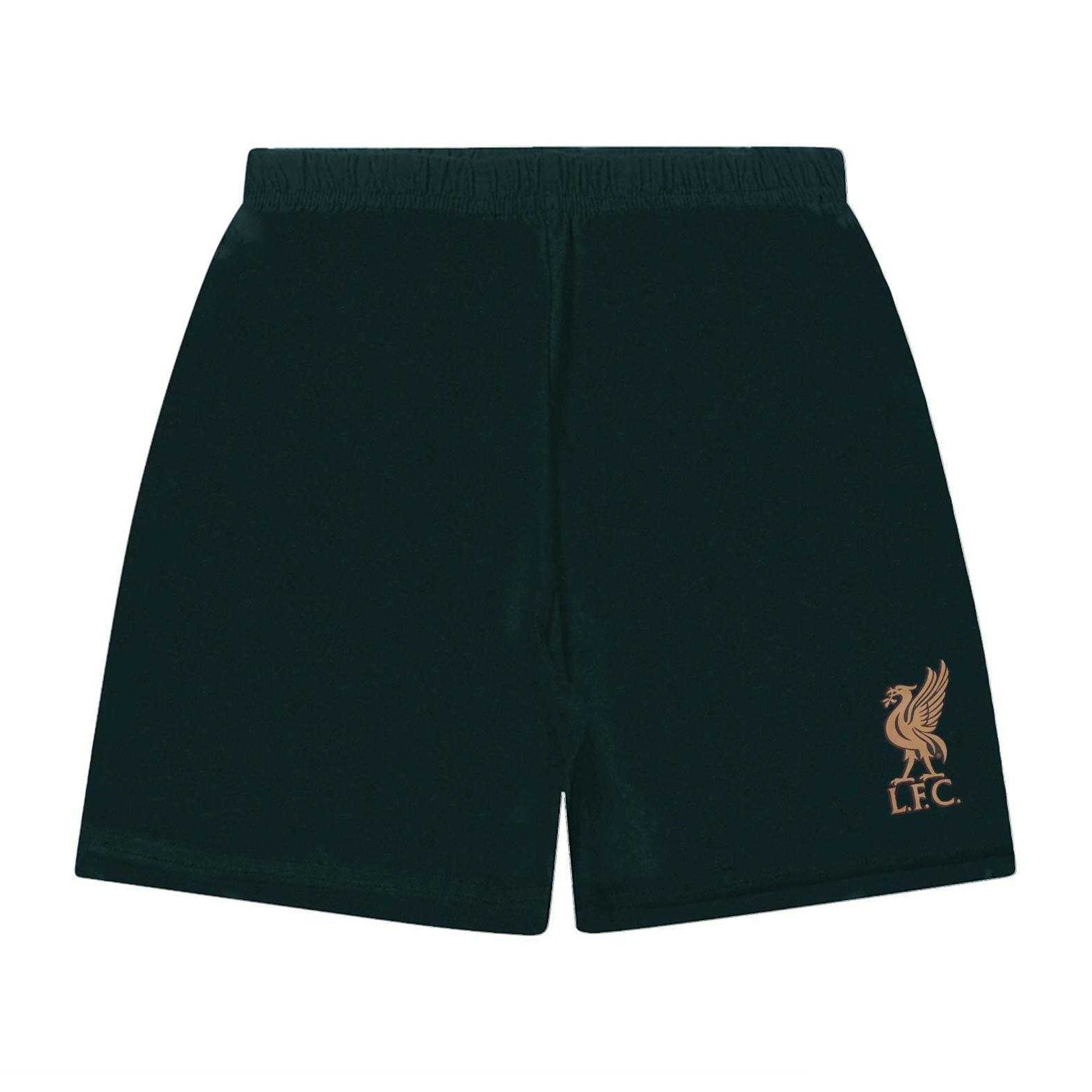 Black - Side - Liverpool FC Boys Short Pyjama Set
