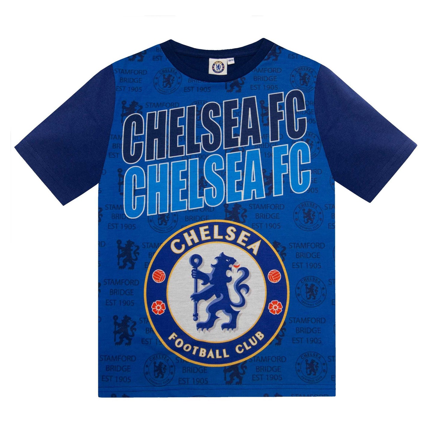 Blue - Back - Chelsea FC Boys Short Pyjama Set