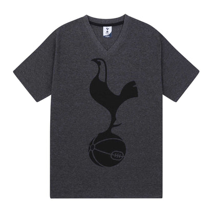 Grey - Back - Tottenham Hotspur FC Mens Sublimated Short Pyjama Set