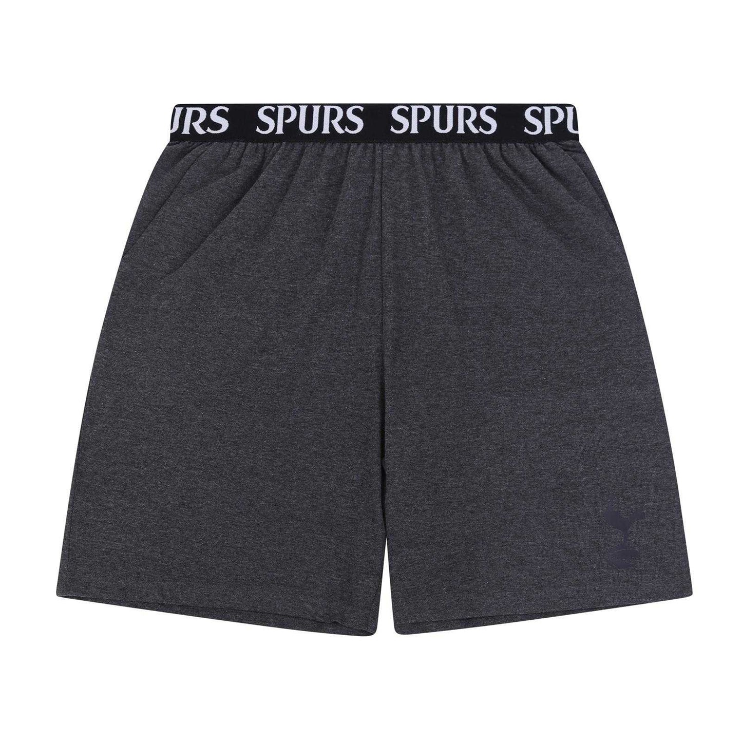 Grey - Side - Tottenham Hotspur FC Mens Sublimated Short Pyjama Set