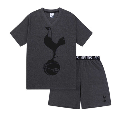 Grey - Front - Tottenham Hotspur FC Mens Sublimated Short Pyjama Set