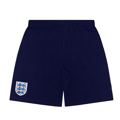White - Side - England FA Boys Three Lions Short Pyjama Set