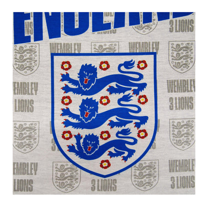 White - Pack Shot - England FA Boys Three Lions Short Pyjama Set