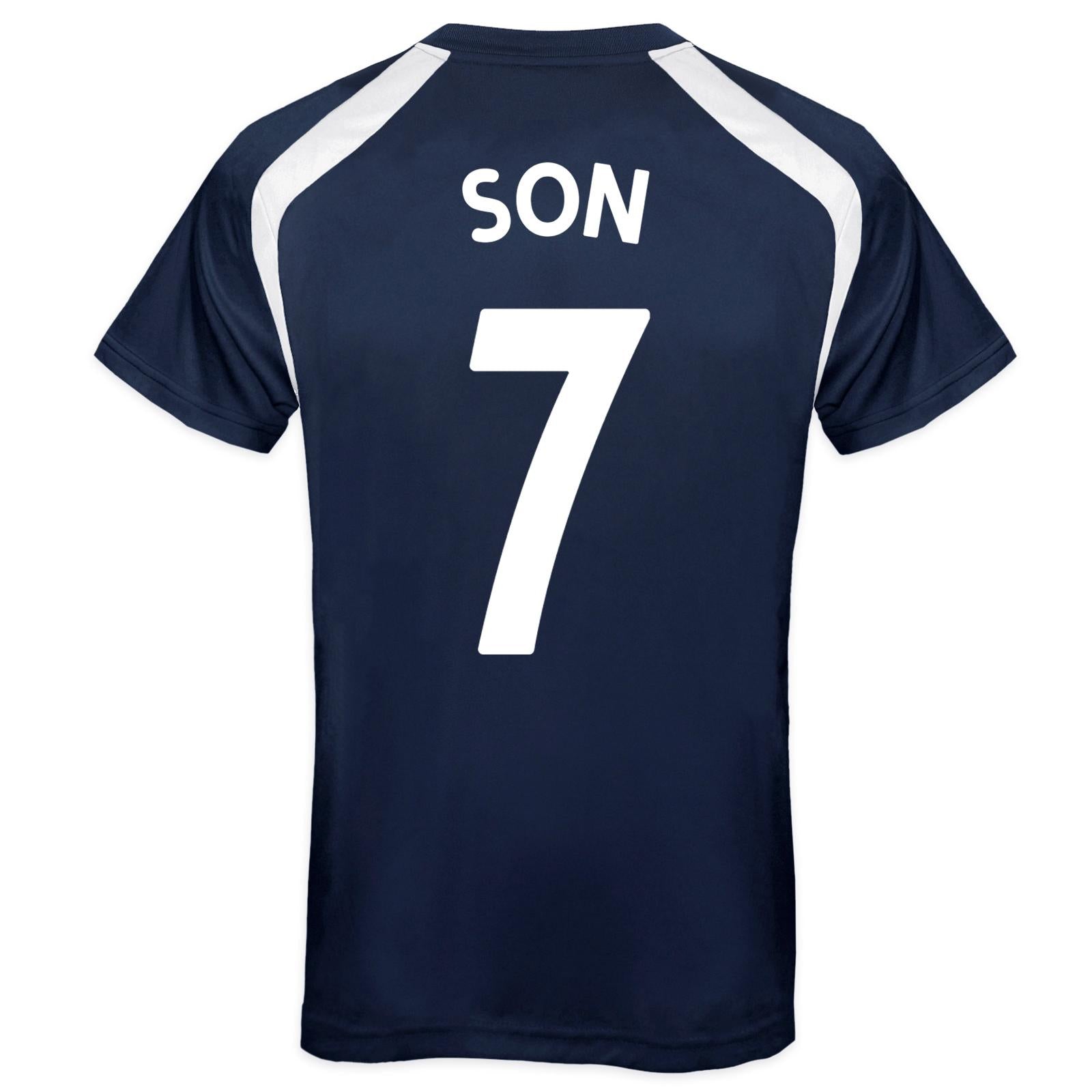 Navy - Back - Tottenham Hotspur FC Mens Son 7 T-Shirt