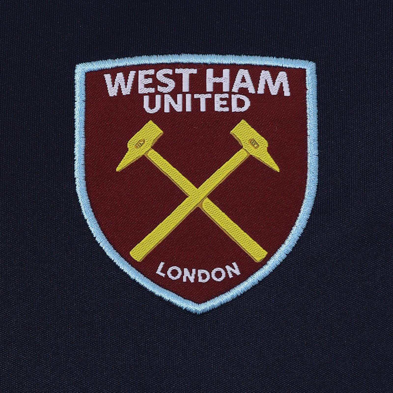 Navy - Back - West Ham United FC Mens Polyester T-Shirt