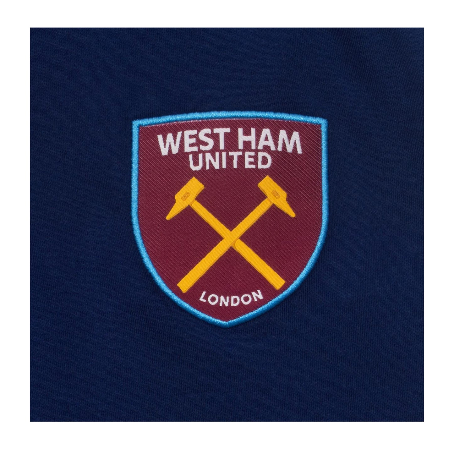 Navy Blue - Close up - West Ham United FC Mens Long Pyjama Set