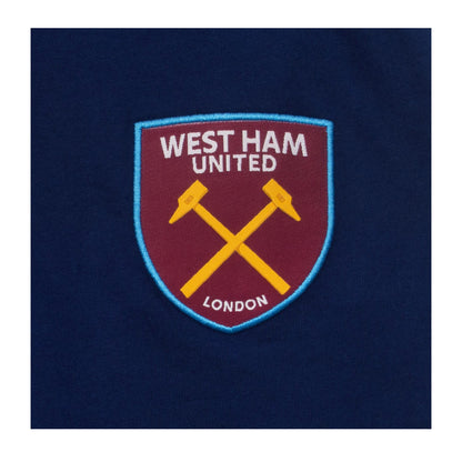 Navy Blue - Close up - West Ham United FC Mens Long Pyjama Set