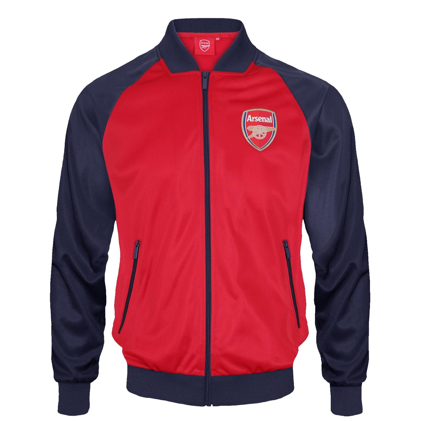 Red - Front - Arsenal FC Mens Retro Bomber Jacket