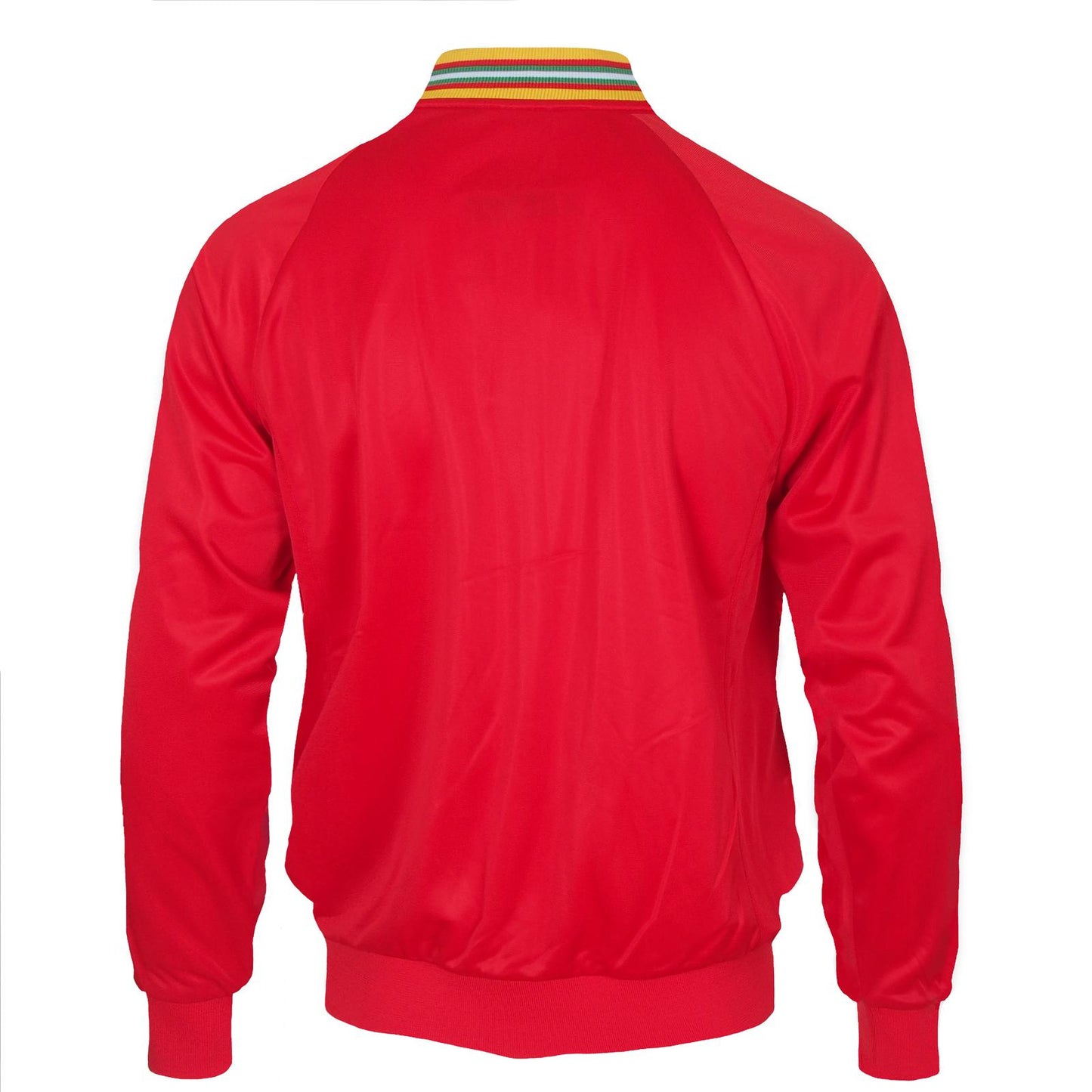 Red - Back - Wales Cymru Mens Retro Bomber Jacket