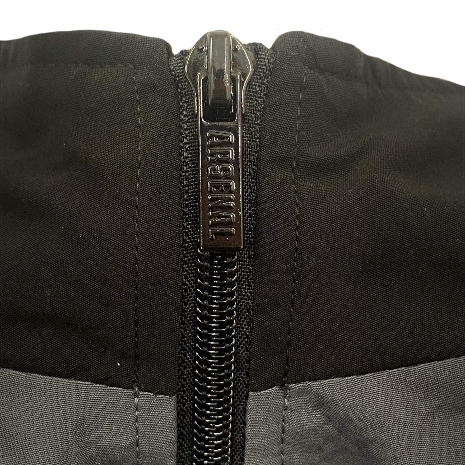 Black-Grey - Lifestyle - Arsenal FC Mens Crest Two Tone Tracksuit