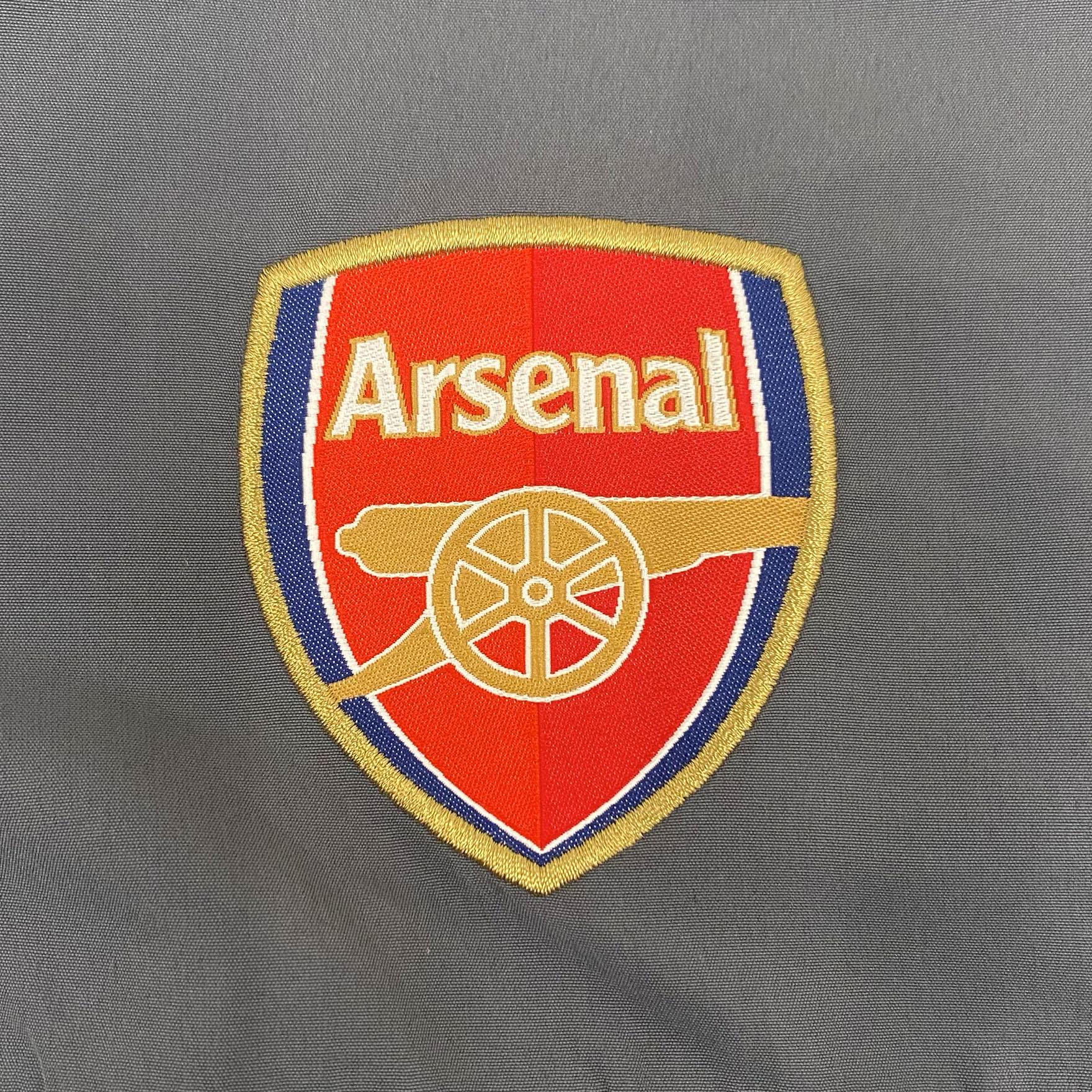 Black-Grey - Pack Shot - Arsenal FC Mens Crest Two Tone Tracksuit