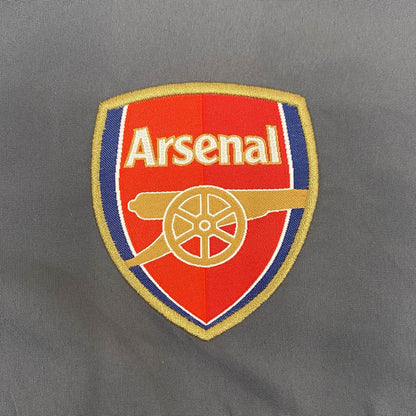 Black-Grey - Pack Shot - Arsenal FC Mens Crest Two Tone Tracksuit
