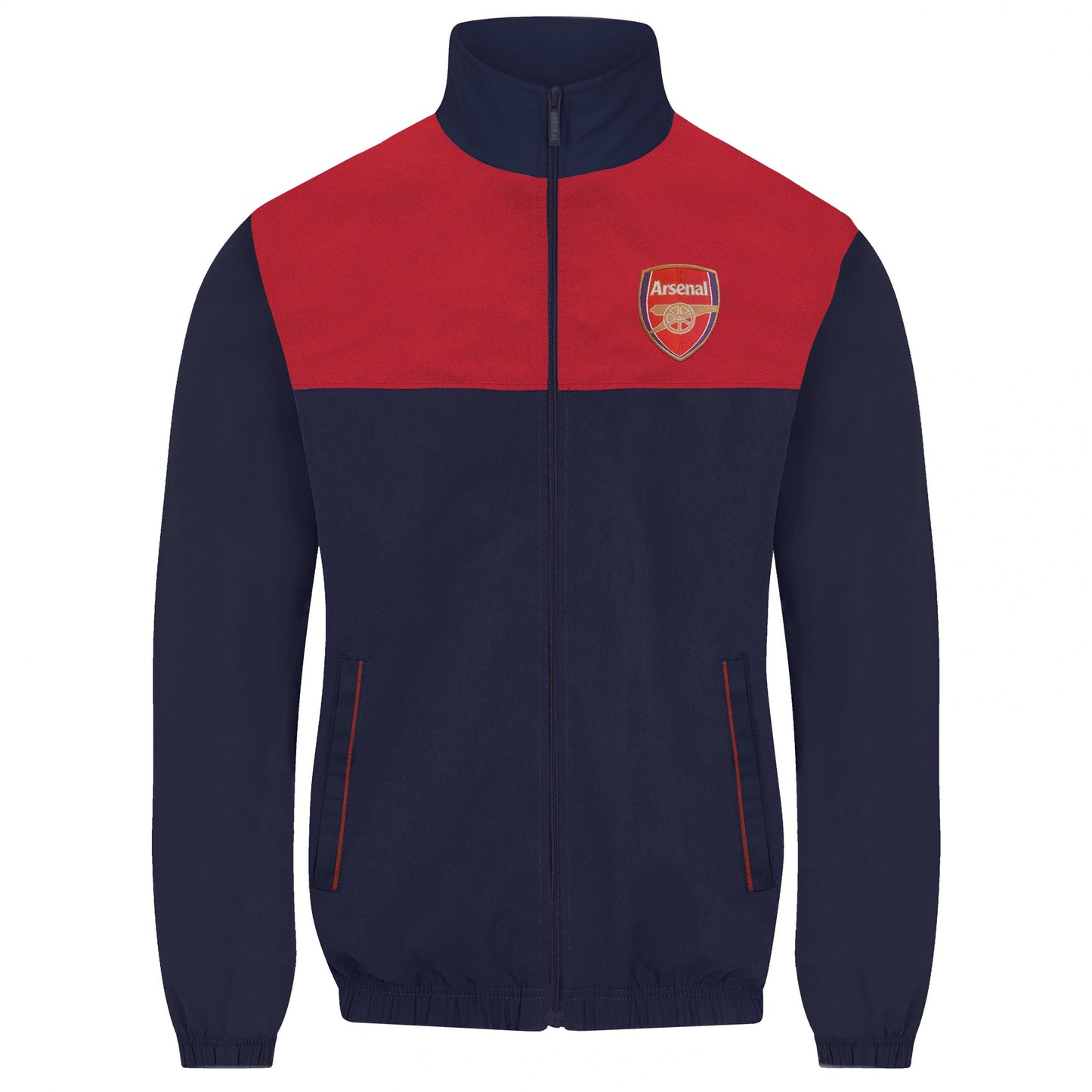 Navy-Red - Back - Arsenal FC Mens Crest Two Tone Tracksuit