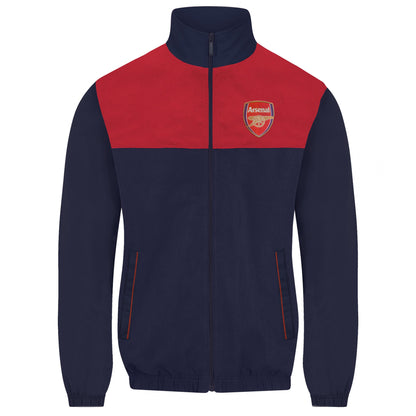 Navy-Red - Back - Arsenal FC Mens Crest Two Tone Tracksuit