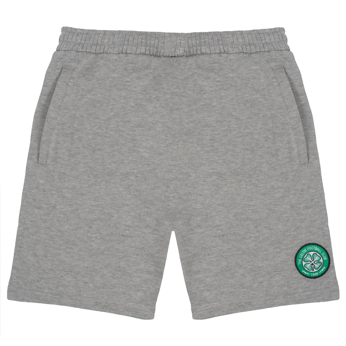 Grey - Front - Celtic FC Mens Fleece Shorts