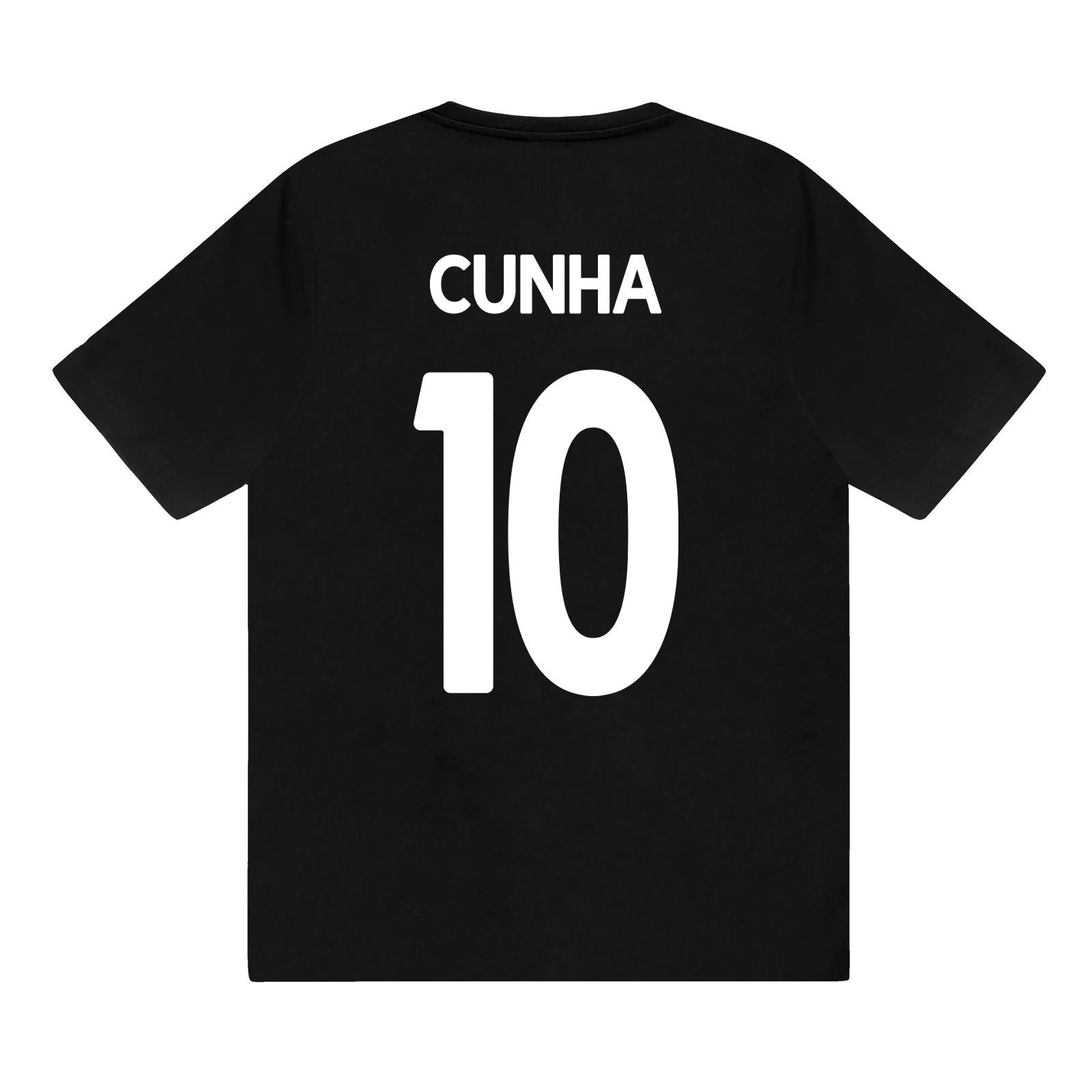 Black - Side - Manchester United FC Boys Cunha 10 Sublimated Short Pyjama Set