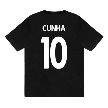 Black - Side - Manchester United FC Boys Cunha 10 Sublimated Short Pyjama Set