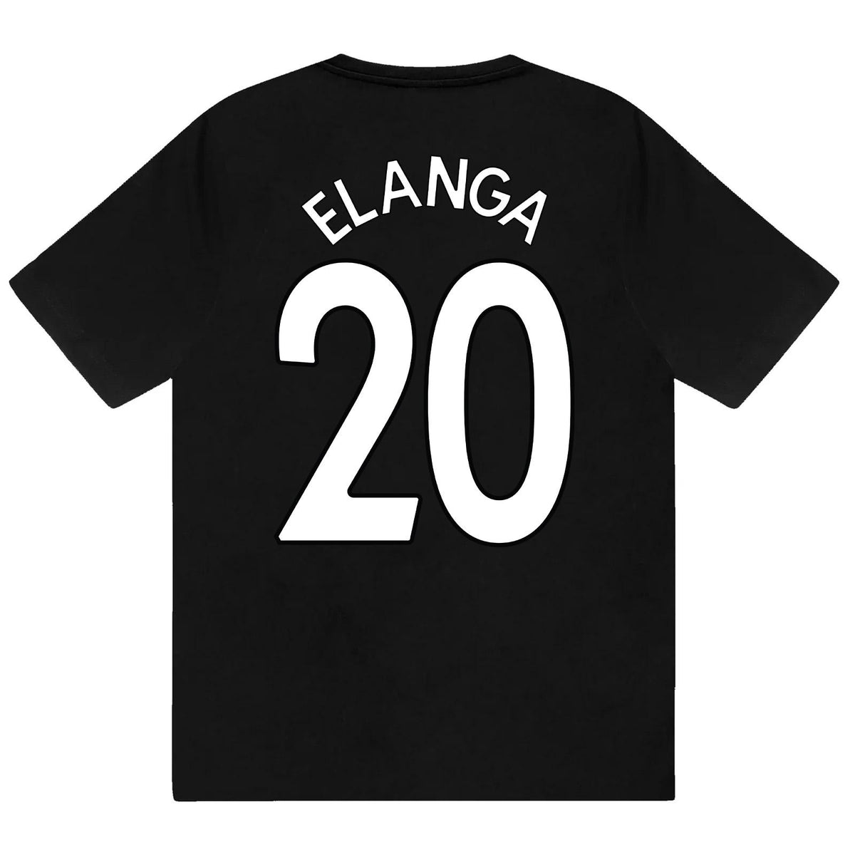 Black - Side - Newcastle United FC Boys Elanga 20 Sublimated Short Pyjama Set