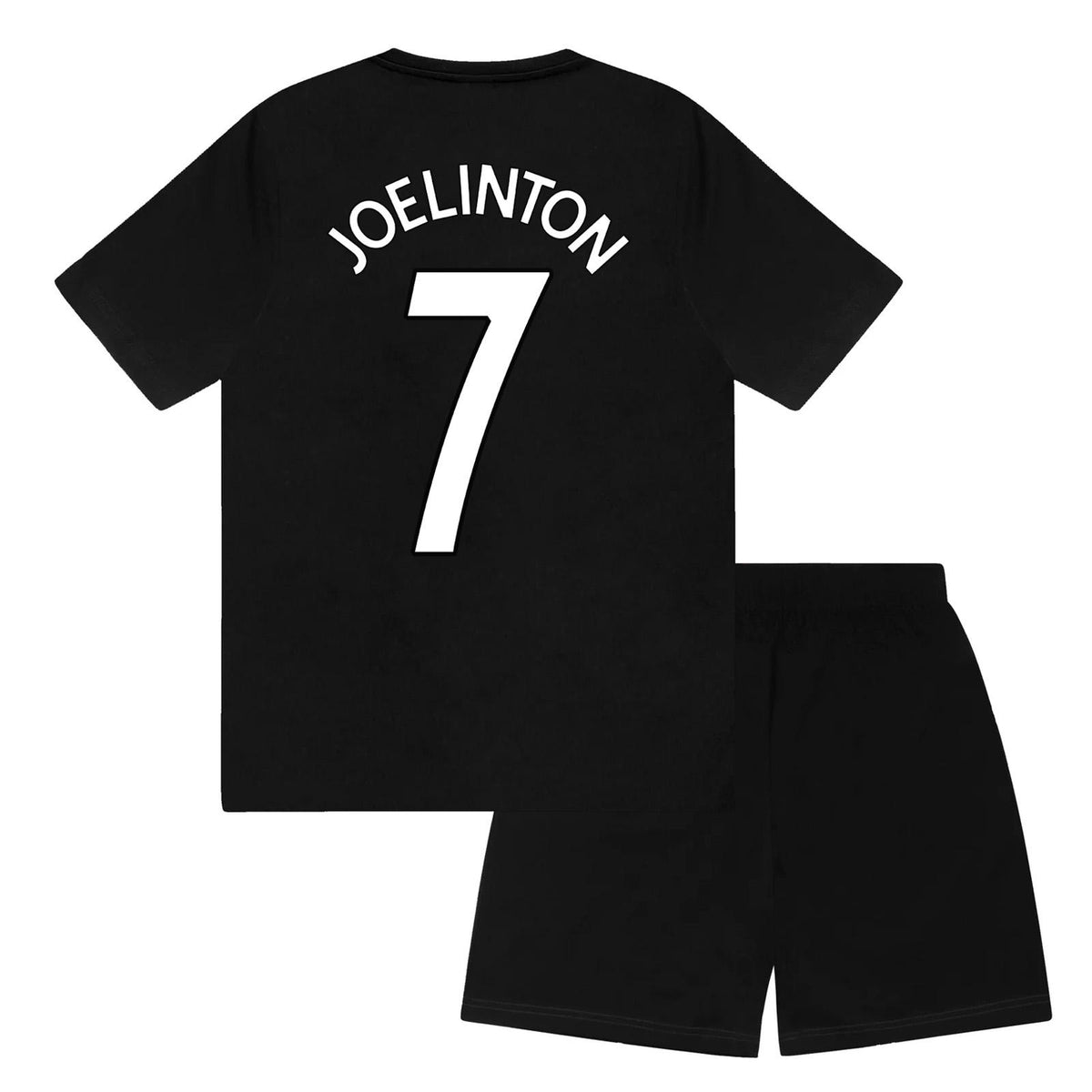 Black - Back - Newcastle United FC Boys Joelinton 7 Sublimated Short Pyjama Set
