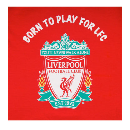 Red - Pack Shot - Liverpool FC Baby Boys Born To Play Long Pyjama Set