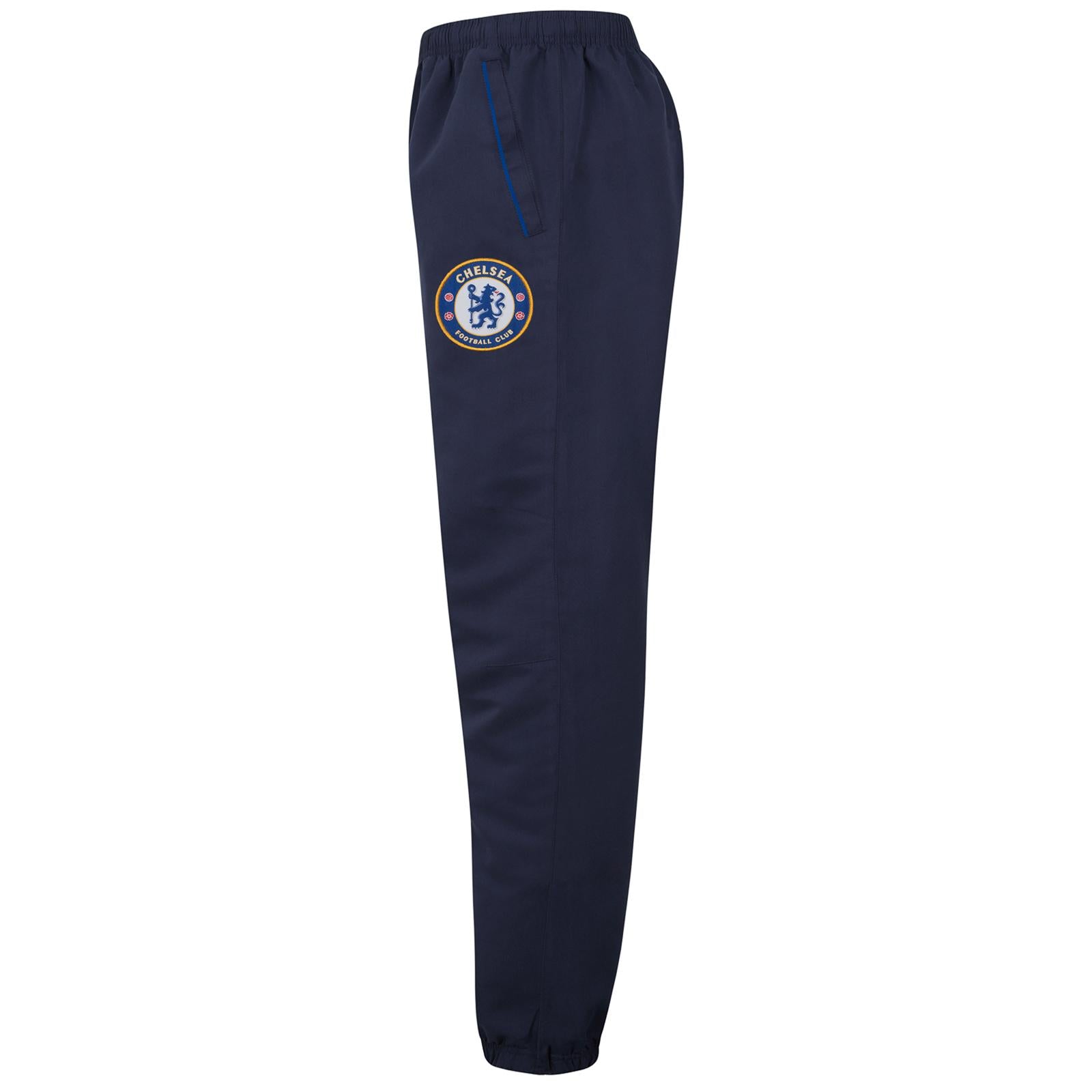 Navy Blue - Side - Chelsea FC Mens Crest Tracksuit