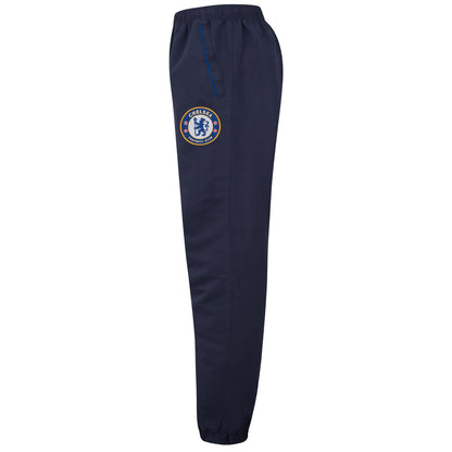 Navy Blue - Side - Chelsea FC Mens Crest Tracksuit