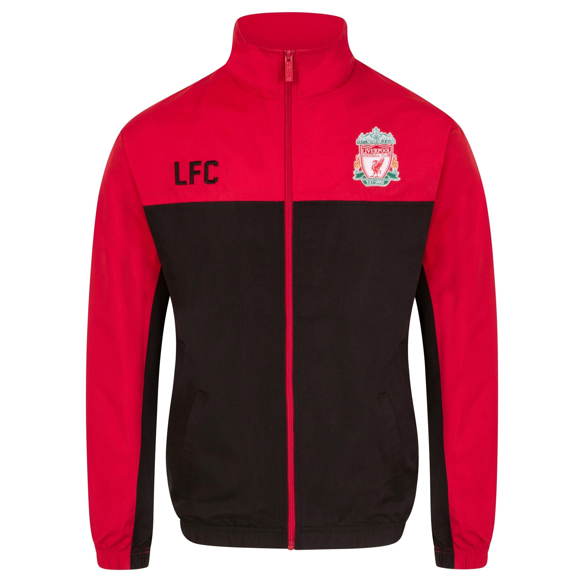 Red - Side - Liverpool FC Mens Crest Two Tone Tracksuit