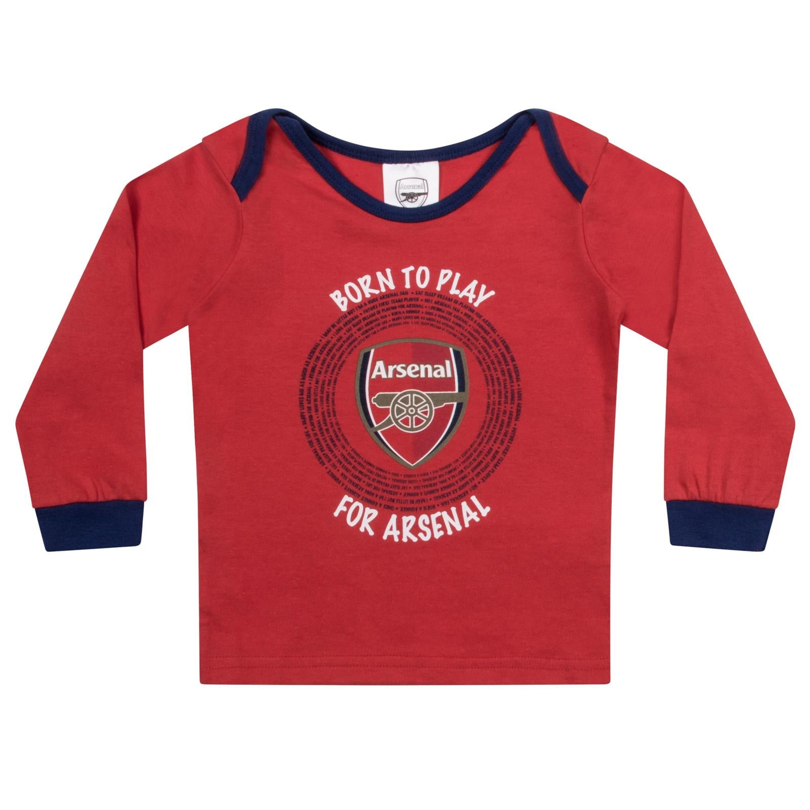 Red - Lifestyle - Arsenal FC Baby Boys Born To Play Long Pyjama Set