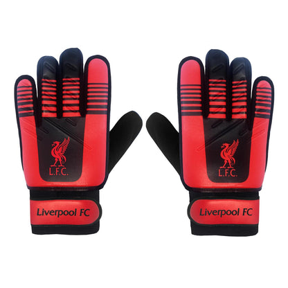 Red - Back - Liverpool FC Childrens-Kids Goalkeeper Gloves