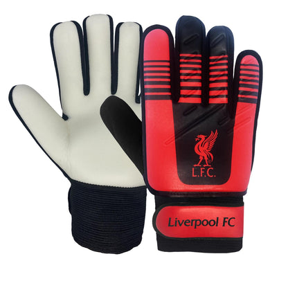 Red - Front - Liverpool FC Childrens-Kids Goalkeeper Gloves