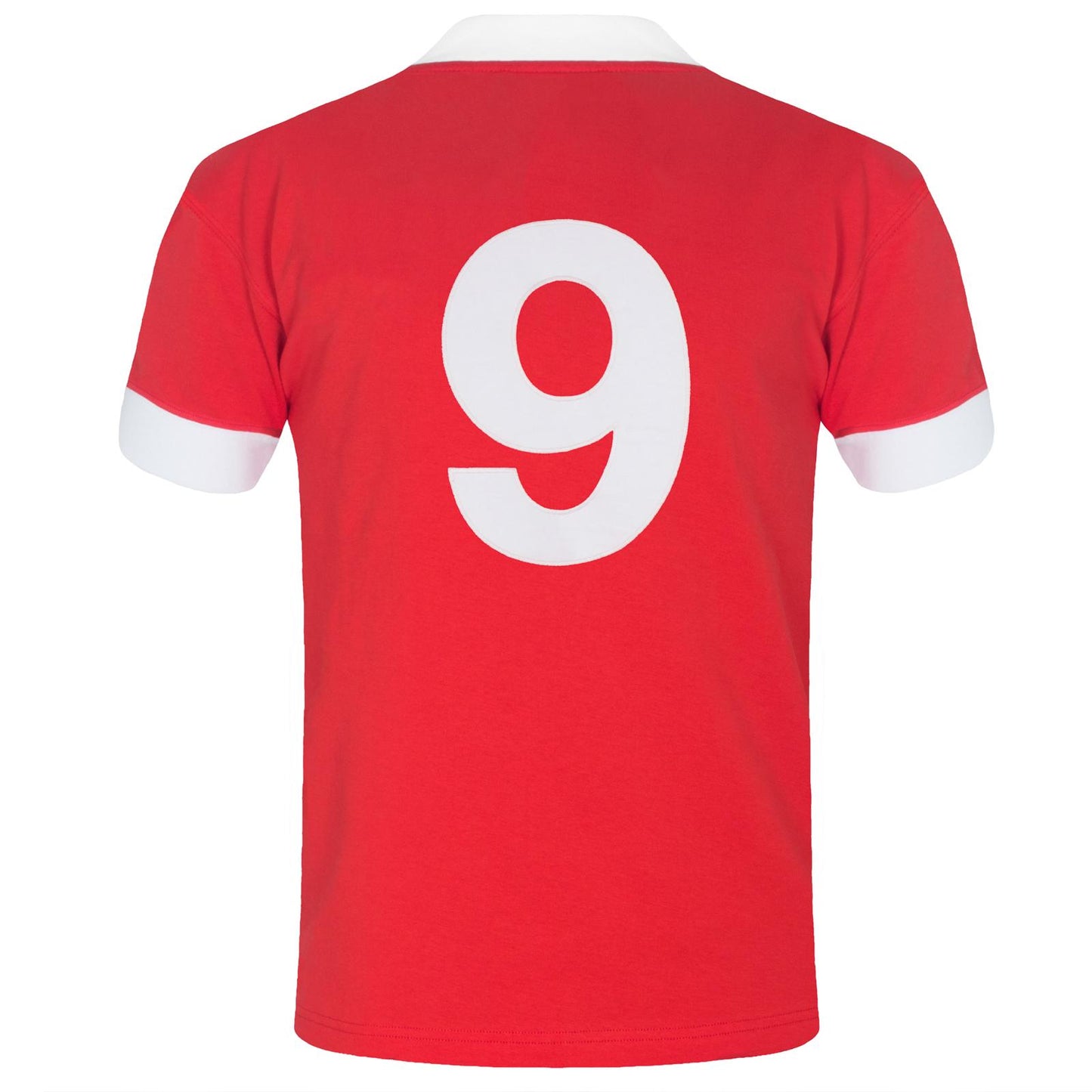 Red - Back - FA Wales Mens 1958 John Charles 9 Retro T-Shirt