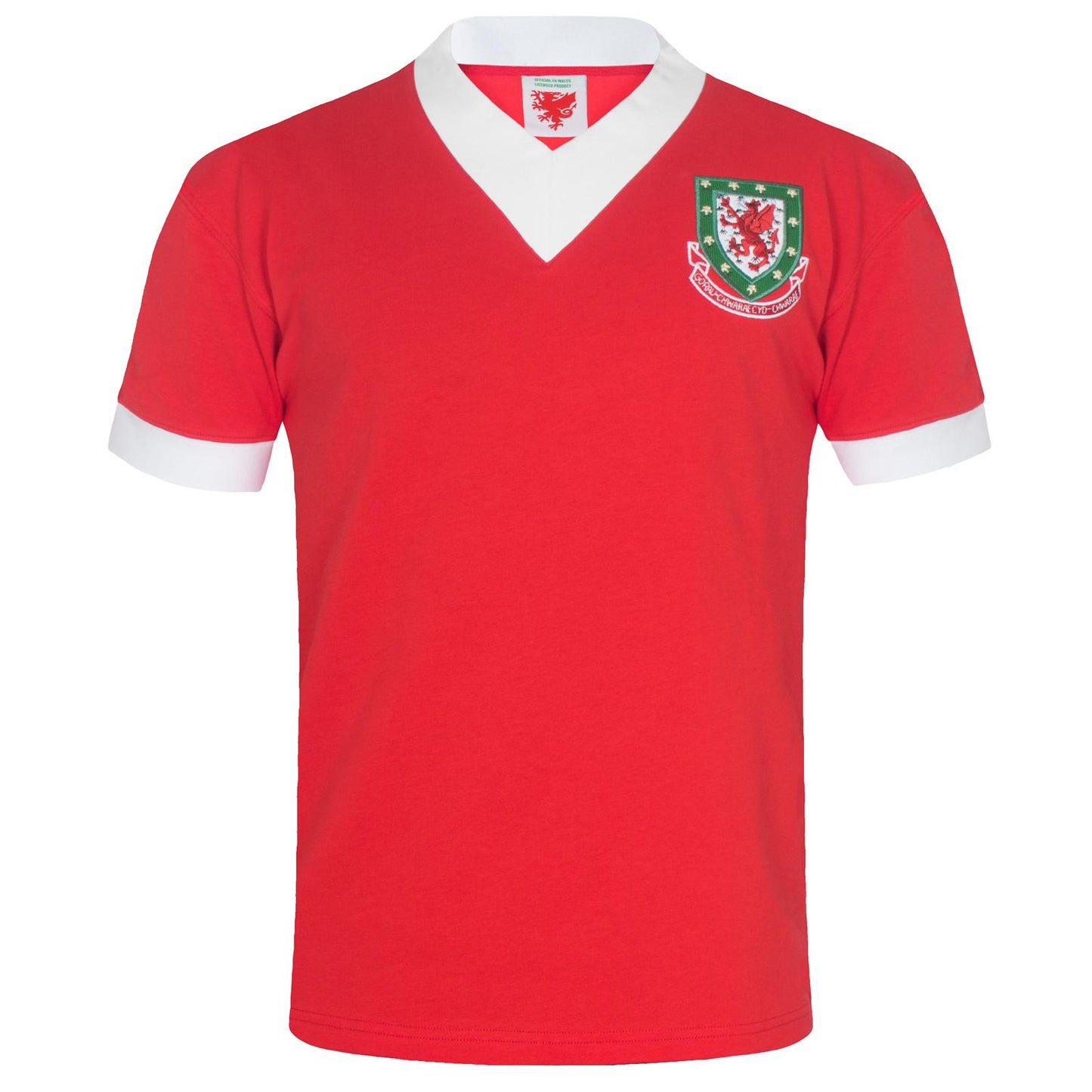 Red - Front - FA Wales Mens 1958 John Charles 9 Retro T-Shirt