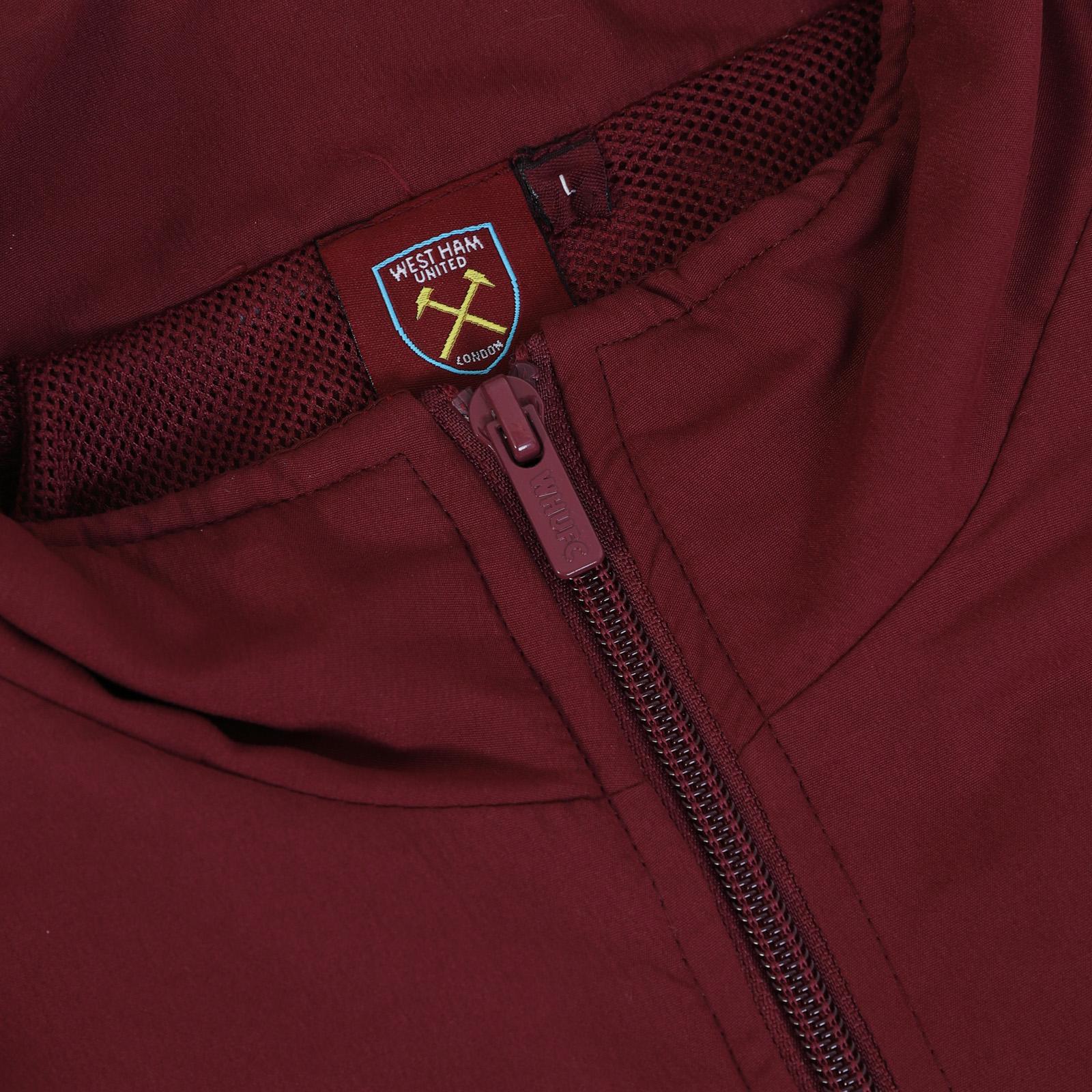 Navy Blue - Close up - West Ham United FC Mens Crest Two Tone Tracksuit