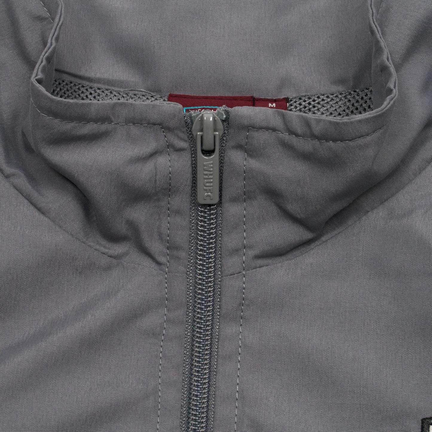 Grey - Close up - West Ham United FC Mens Crest Two Tone Tracksuit