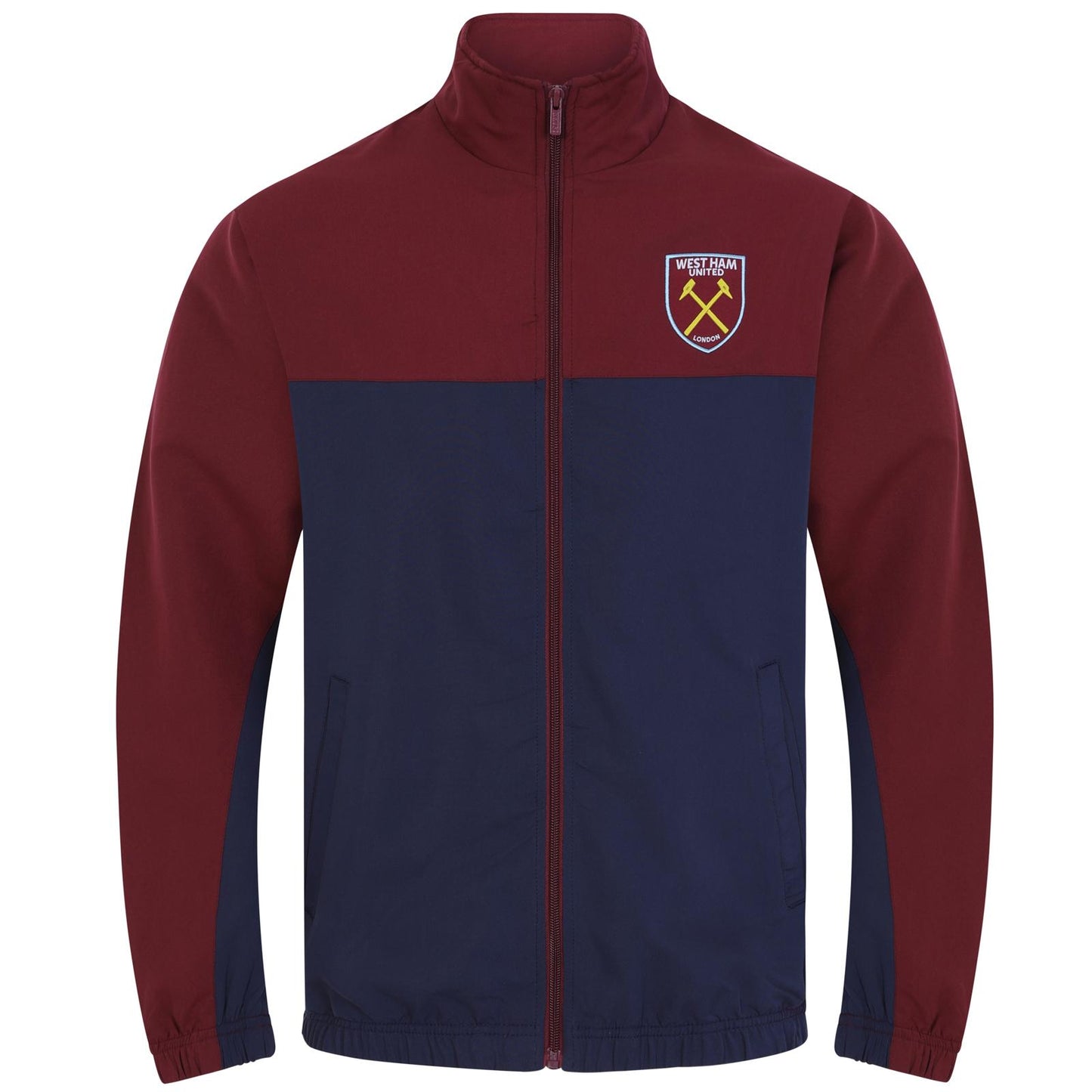 Navy Blue - Back - West Ham United FC Mens Crest Two Tone Tracksuit