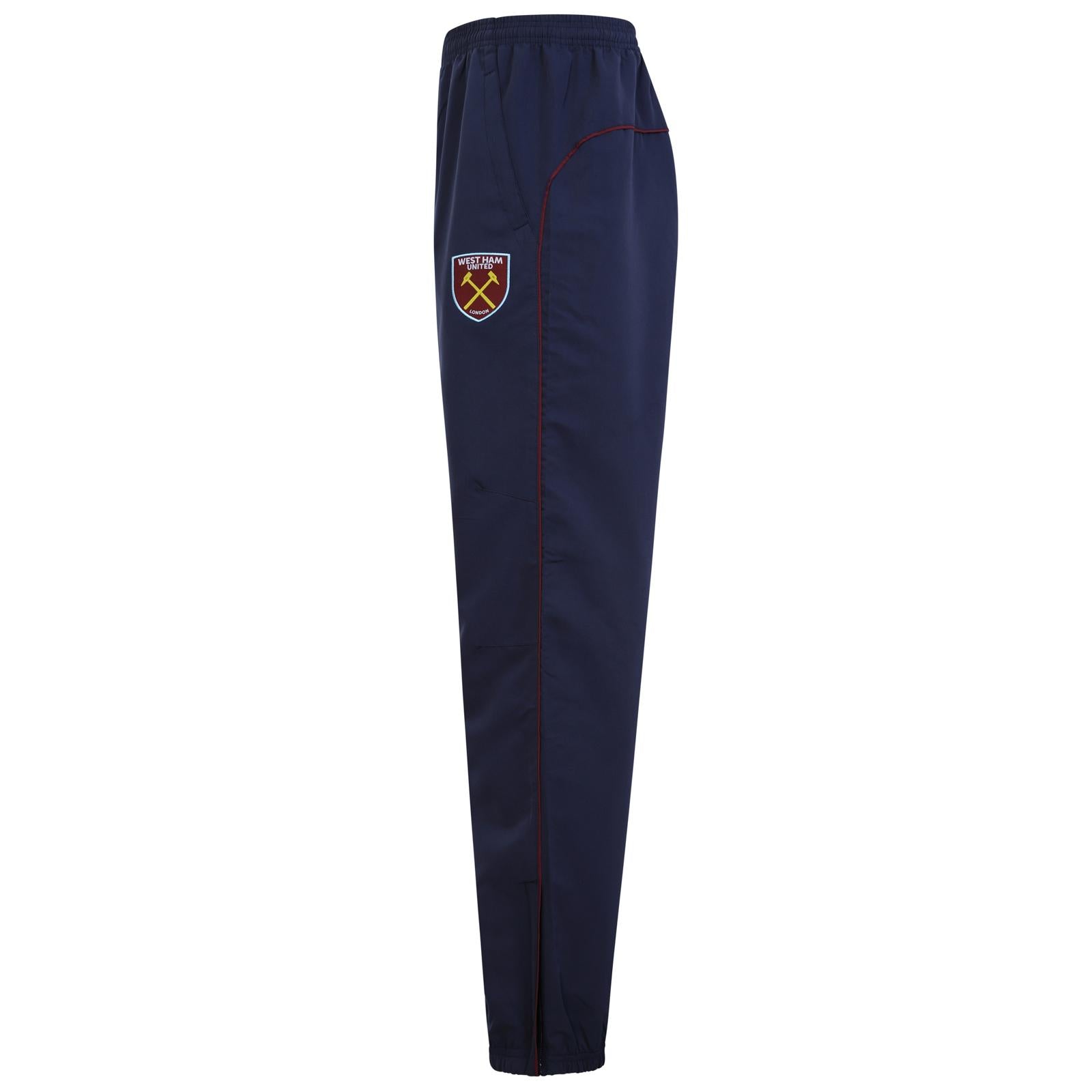 Navy Blue - Side - West Ham United FC Mens Crest Two Tone Tracksuit