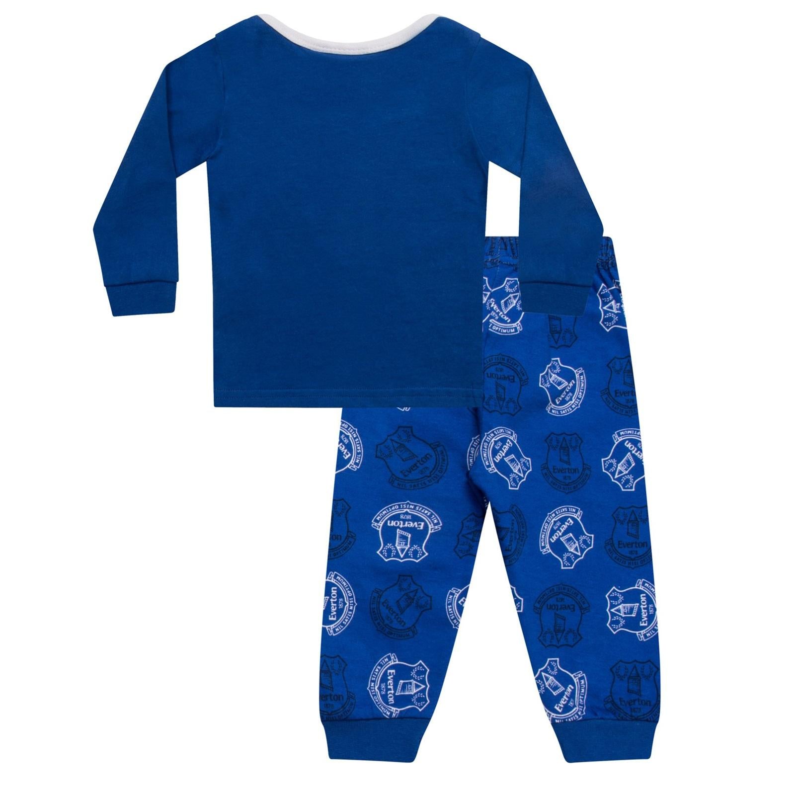 Blue - Back - Everton FC Baby Boys Born To Play Long Pyjama Set